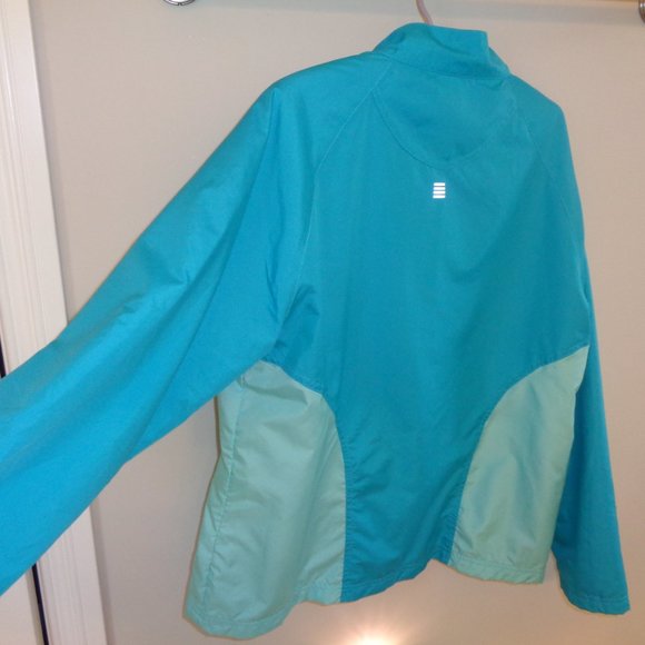 Lands End Windbreaker Jacket Lightweight Two Tone Full Front Zip - Picture 3 of 10